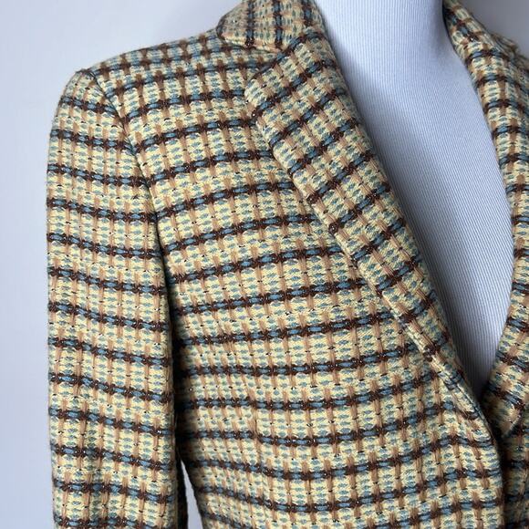 Barney’s New York Vintage Cream Tweed Blazer - Picture 3 of 8